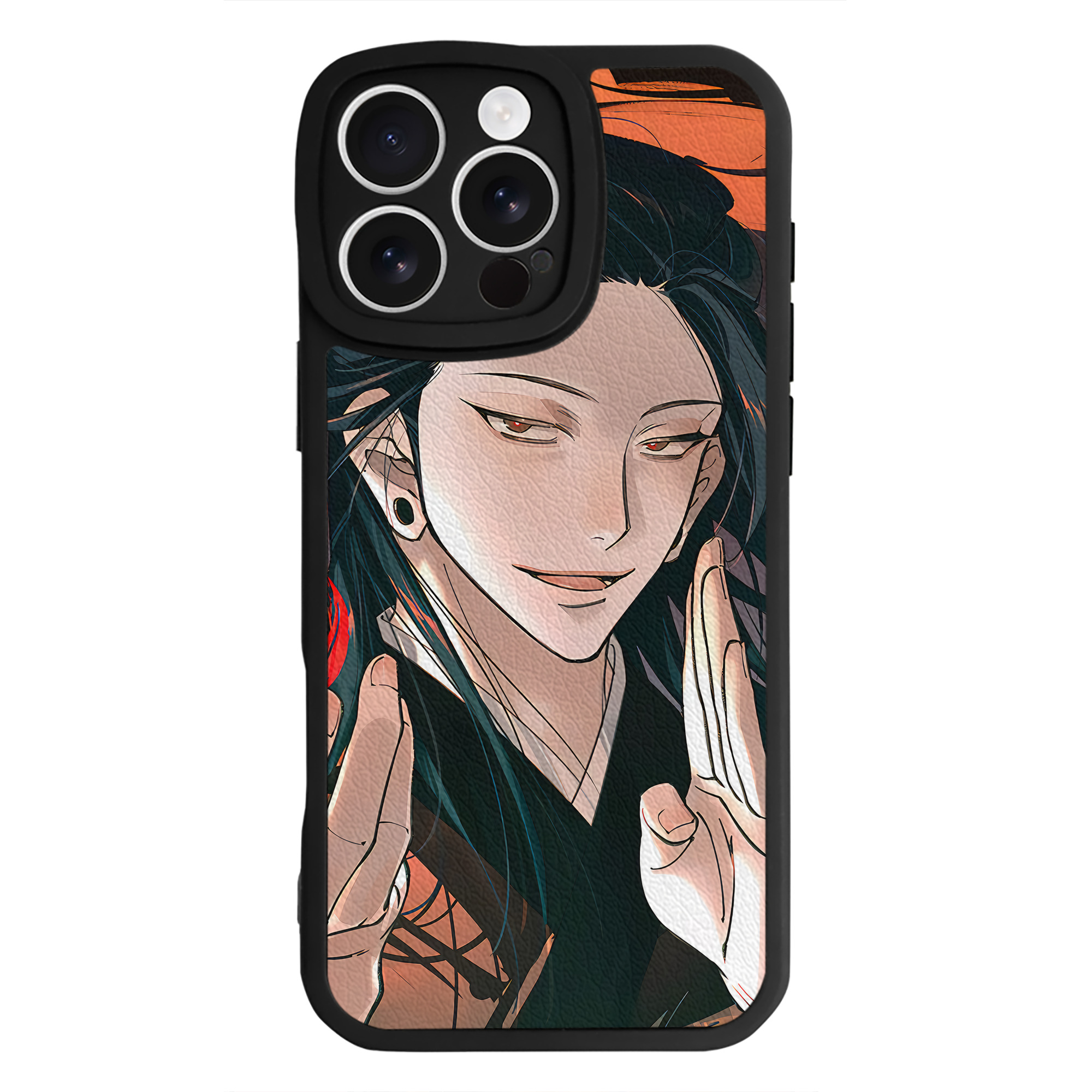 （画像用） 呪術廻戦 Jujutsu Kaisen 【iPhone 16シリーズ対応】シリコンスマホケース（レザー調） 材質：シリコン